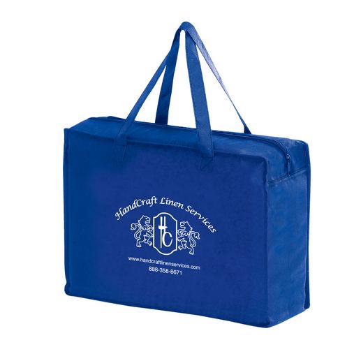 Custom Logo Zipper Tote Bag w/Side Pockets (20"x6"x16") - Screen Print - Y2KZ20616-SP